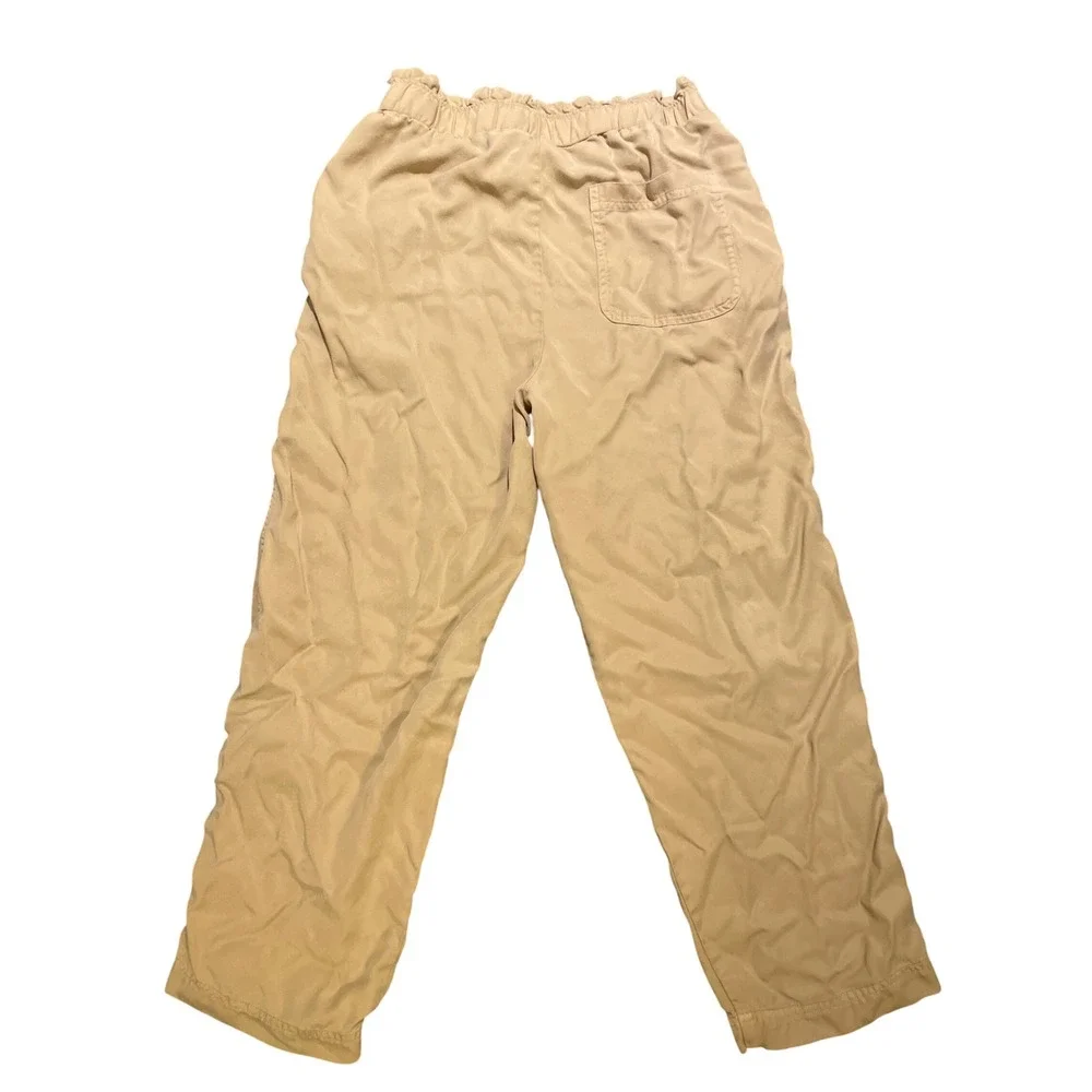 Aritzia The Group Babaton Pants‎ Women's Sz M Khaki Casual Elastic Waist Pockets